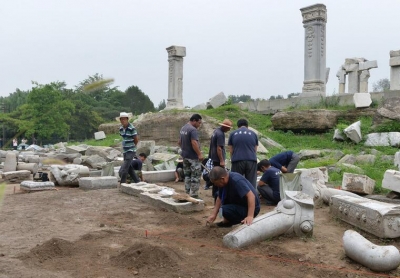 北京圆明园远瀛观遗址考古首次进行网络直播