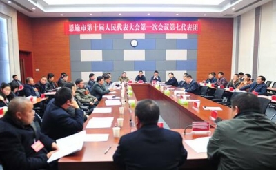 (聚焦两会)恩施市十届人大一次会议第七代表团讨论侧记