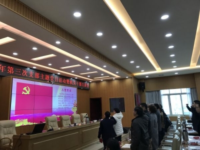 恩施州人社局机关支部开展第三次主题党日活动