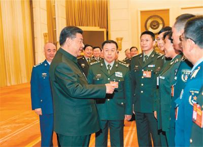 习近平出席解放军代表团全体会议