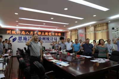 州统计局精心组织8月支部主题党日活动 