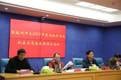 恩施州中支召开2017年度党支部书记抓党建工作述职评议会议