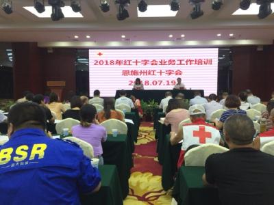 恩施州红十字会举行业务工作培训
