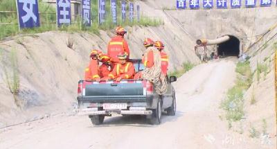 广水宝林隧洞救援受困人员全力开展 搜救向洞内推进130米
