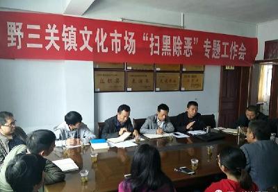 巴东县野三关镇文化市场“扫黑除恶”专项斗争工作会