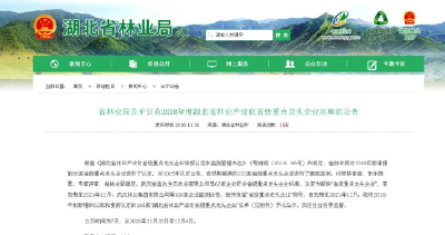 恩施州13家企业入选2018年度湖北省林业产业化省级重点龙头企业