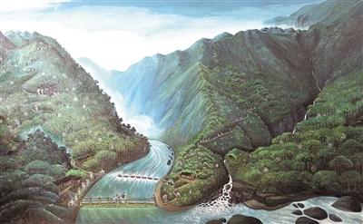 支持万里古茶道申遗 76岁老人绘鹤峰古茶道
