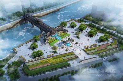 建始广润河滨河景观带工程建设正酣