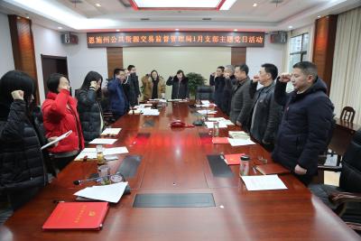 恩施州公共资源交易监督管理局深入开展2019年1月支部主题党日活动 