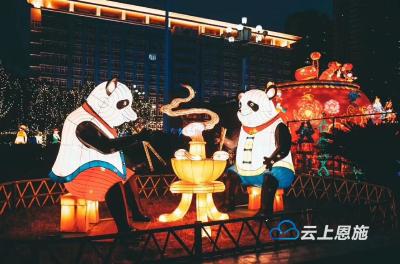 灯会灯光亮宣恩 市民欢乐闹元宵