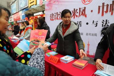 来凤县积极开展三八妇女节法治宣传活动