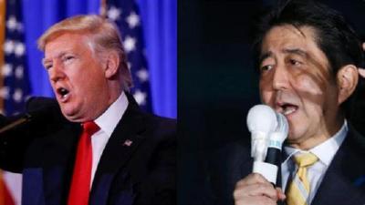 特朗普与安倍会谈：致力于用全部军事实力保卫日本