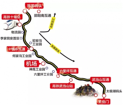 十堰生态滨江新区至武当山一级公路开建 