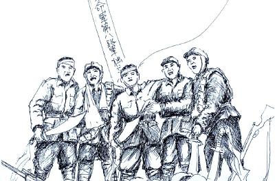 铭记历史 缅怀先烈 丹江口六旬老兵创作“抗战老兵”速写 