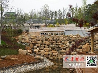 冒雨施工，南水北调中线工程纪念园建设进入尾声