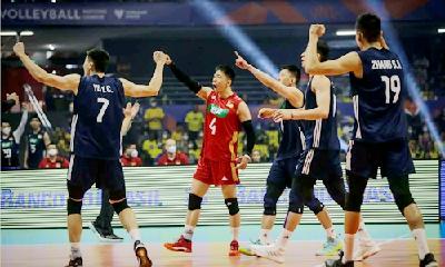 中国男排爆冷横扫世界第一巴西迎世联赛首胜