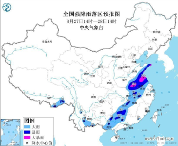 湖北东部、江苏等地有大到暴雨，全国多趟列车停运