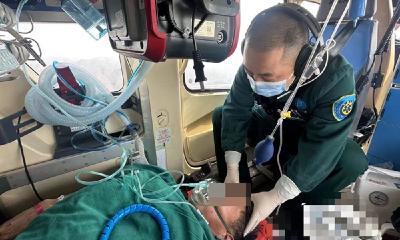跨省数百里 空中半小时 十堰人医直升机大年初一救援商南重伤患者