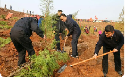 竹山县：干群齐心协力 推进植树造林