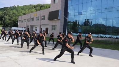 郧西警方开展比武演练庆“八一”活动