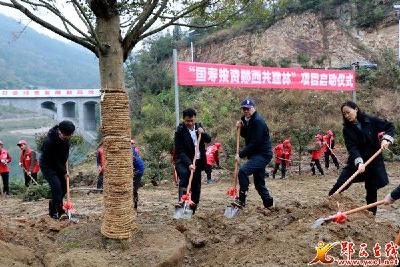 国寿公司党委委员、监事长郑勇一行来郧西调研