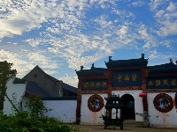 江陵资福寺 蓝天与晚霞