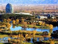 北京雁栖湖畔景色美 