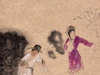汤显祖逝世400年，中国戏画研究会以“牡丹亭”为题作画