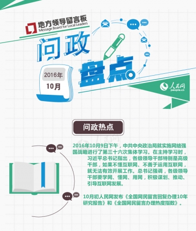 10月各地领导答复1.6万项网民诉求 同比增长33%