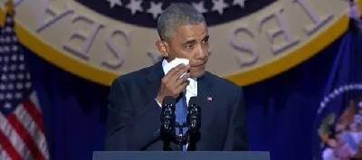 刚刚，奥巴马发表告别演讲，数次落泪...