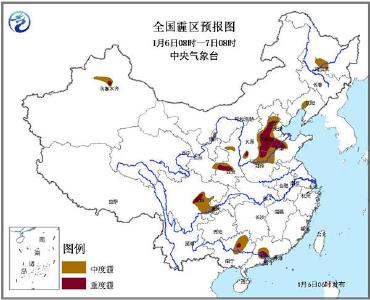 霾橙色预警 北京河北河南等地局地有重度霾