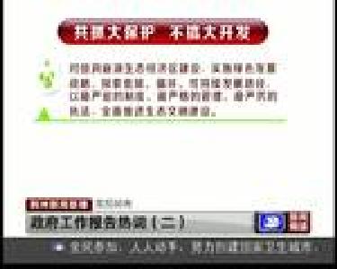 政府工作报告热词（二）