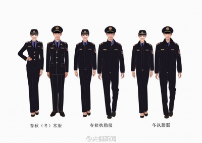 城管统一制式服装亮相 女队员夏季着短裙(组图)