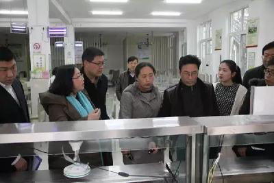 荆州中医院迎接国家创卫技术评估组检查