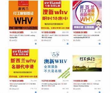 打工度假签证热 网上现“代抢”业务 