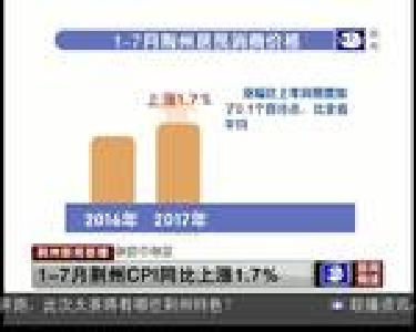 1-7月荆州CPI同比上涨1.7%