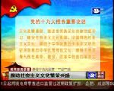 学习十九大报告：推动社会主义文化繁荣兴盛