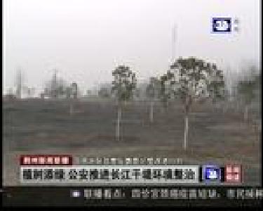 植树添绿 公安推进长江干堤环境整治