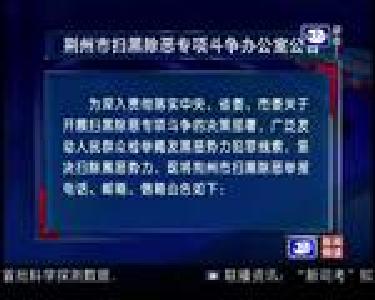 荆州市扫黑除恶专项斗争办公室公告