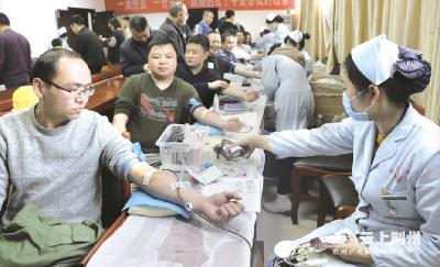 沙市区组织区直机关单位开展无偿献血活动
