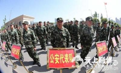 荆州市消防部队基础化训练比武竞赛正式开幕