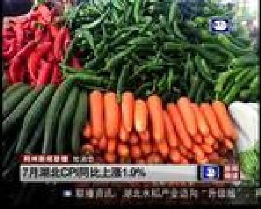 短消息：7月湖北CPI同比上涨1.9%