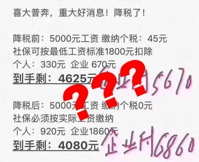 个税起征点上调后反而“被减薪”？社保专家这样说