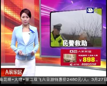 老人误入高速 民警及时救助