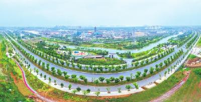楚国八百年城市公园二期建设如火如荼 计划10月完工