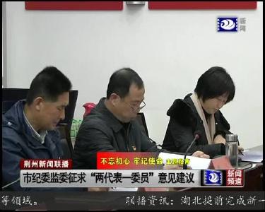 市纪委监委征求“两代表一委员”意见建议