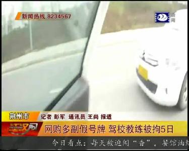 网购多副假号牌 驾校教练被拘5日