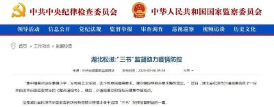疫情防控纪律监督的“松滋经验”，登上中纪委官网 