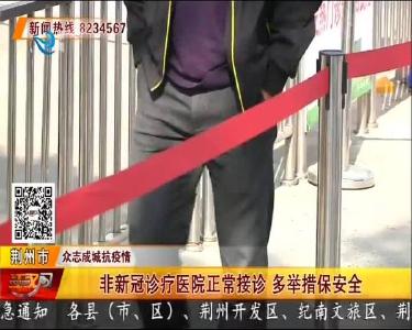 荆州城区非新冠诊疗医院正常诊疗 多举措保安全