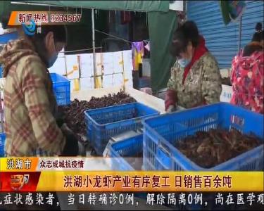 洪湖小龙虾产业有序复工 日销售百余吨